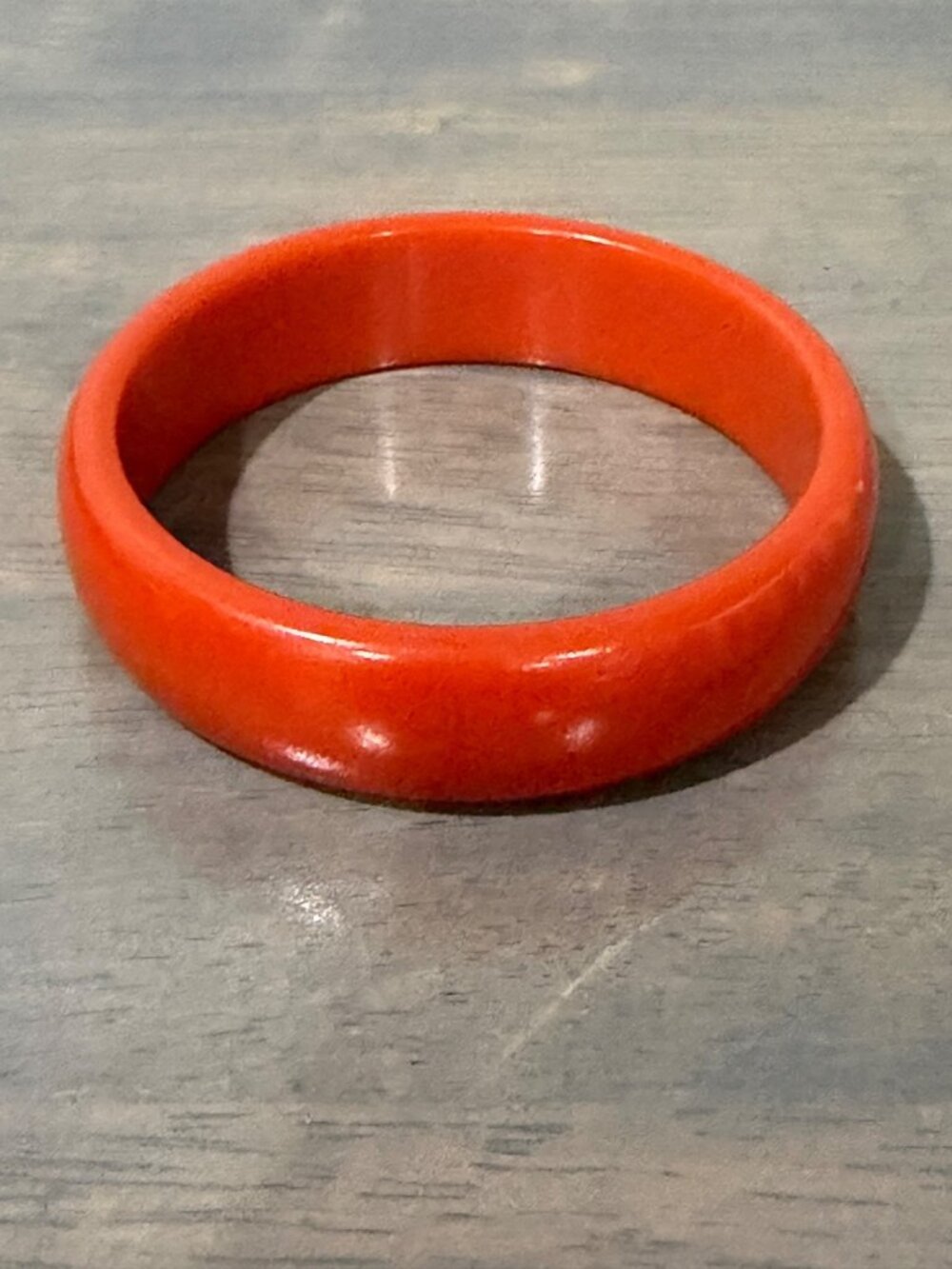 Vintage Bakelite Bangle Bracelet Orange Tested